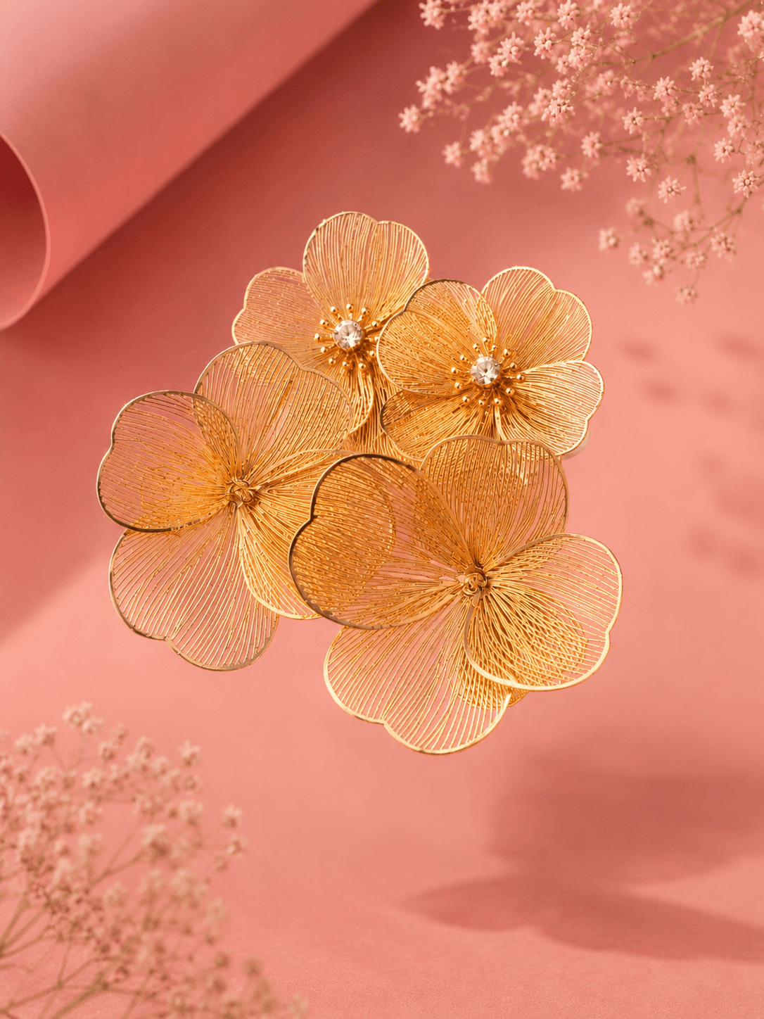 Golden Wildflower Earrings
