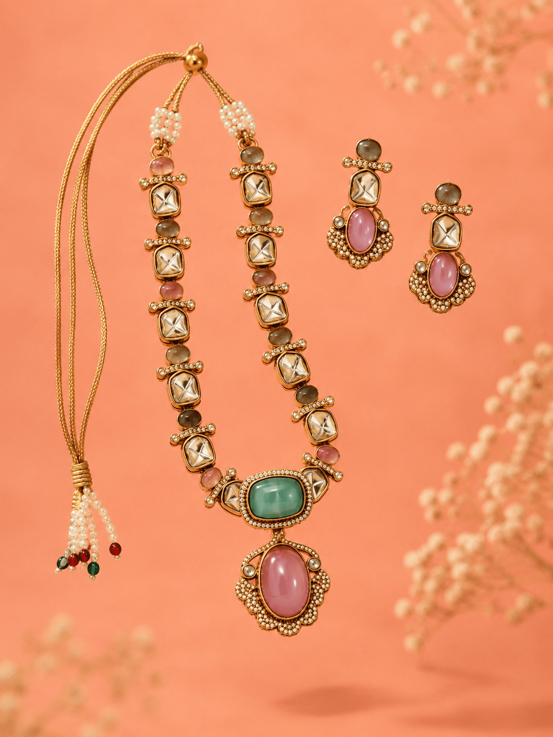 Rani Kundan Bloom Necklace Set