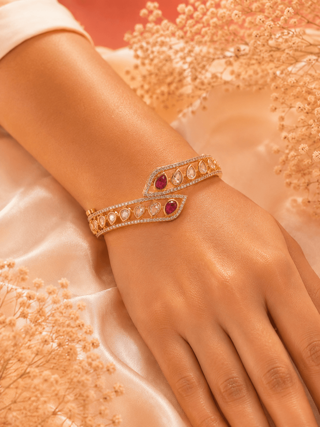 Ruby Wrap Cuff Bangle